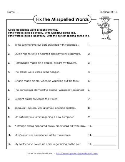 Correct or Incorrect? (E-5)