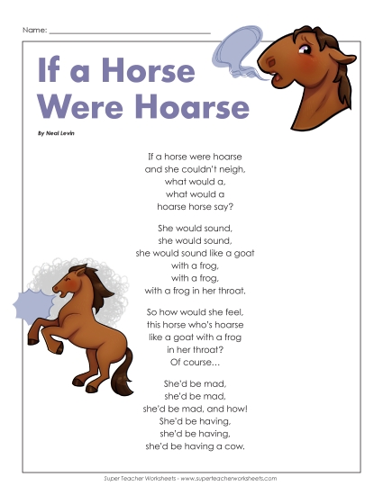 If a Horse Were Hoarse