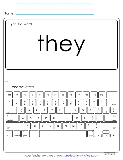 Type the Word: They