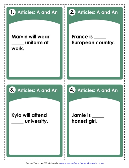 Articles: A, An (Advanced)