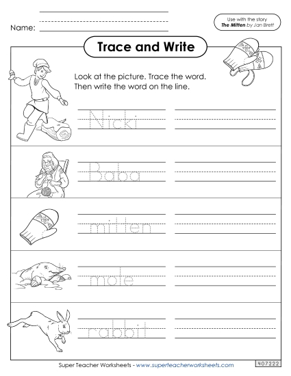Trace and Write: Words