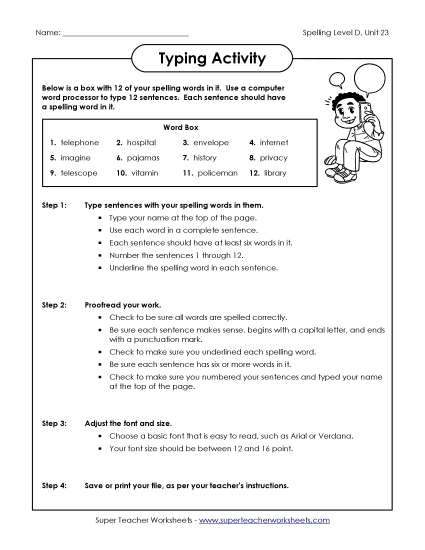 Typing Sentences (D-23)