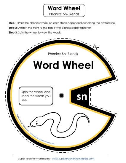 Word Wheel (Sn- Blends) 