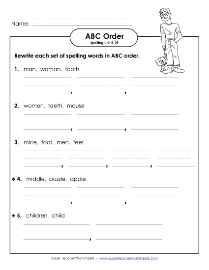 ABC Order - Word Sets (B-29)