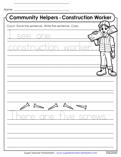 Construction Worker (Trace & Write)