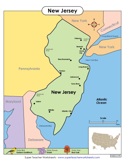 Map of New Jersey