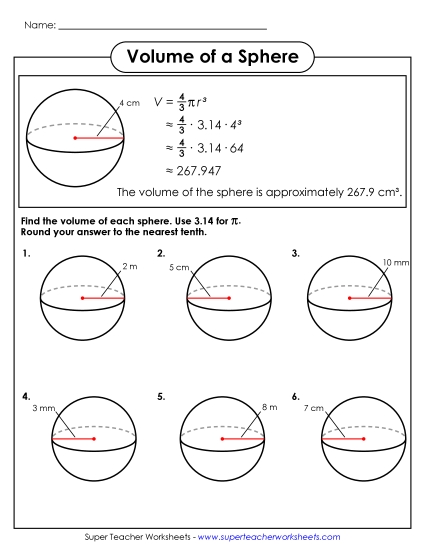 Volume of a Sphere <br>With Example (Basic)