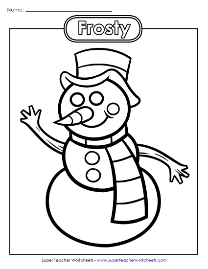 Frosty Coloring Page
