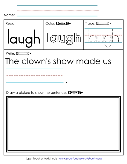 Worksheet 3: Laugh