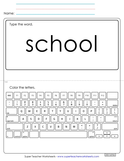 Type the Word: School