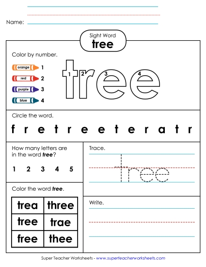 Worksheet 4: Tree