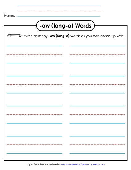 Brainstorm and Write (-ow)