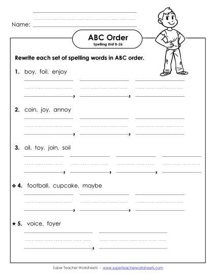 ABC Order - Word Sets (B-26)