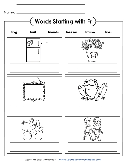 Writing Words that Start with FR