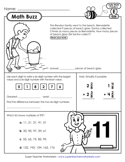 Math Buzz: Week 6<br>Worksheets 26 through 30
