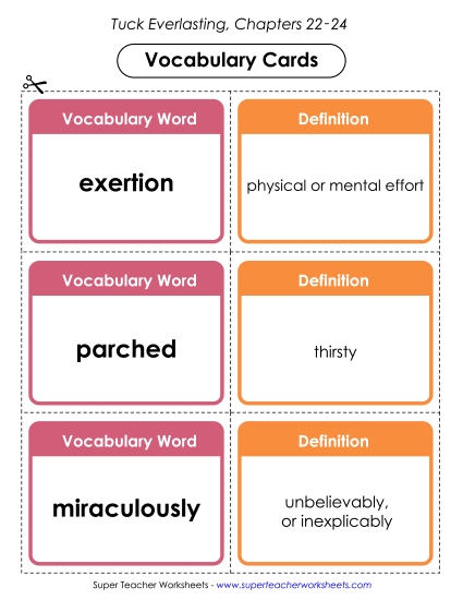 Vocab. Cards for Chapters 22-24