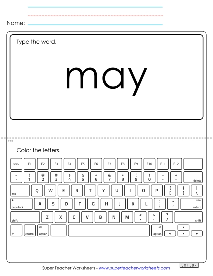 Type the Word: May