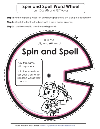 3rd Grade Spelling Units (Level C) Free Printable Worksheet