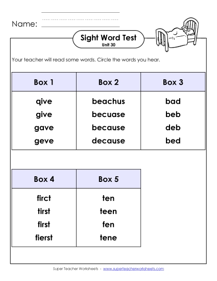 Whole Class Test (Unit 30)