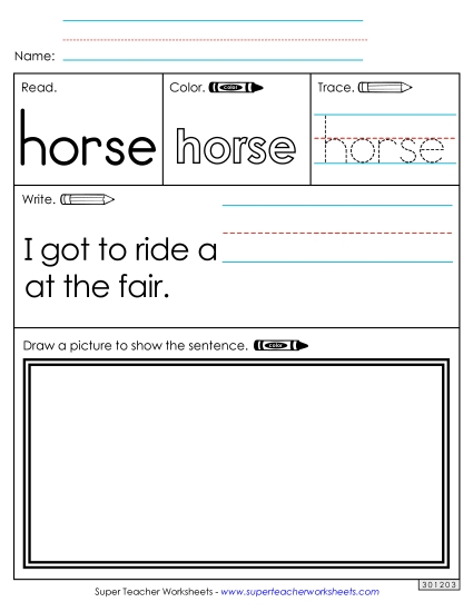 Worksheet 3: Horse