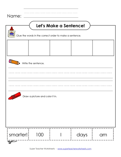 Build-a-Sentence: 100 Days Smarter