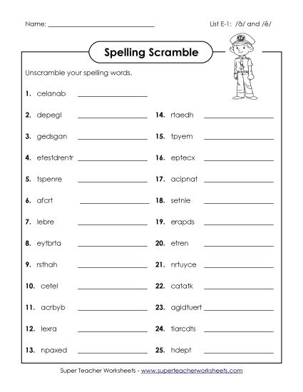Word Scramble (E-1)