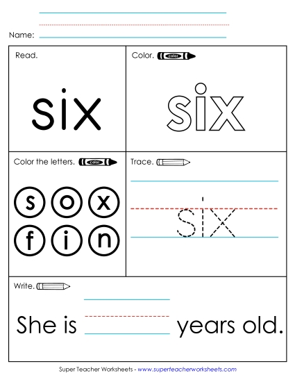 Six (Sight Word)