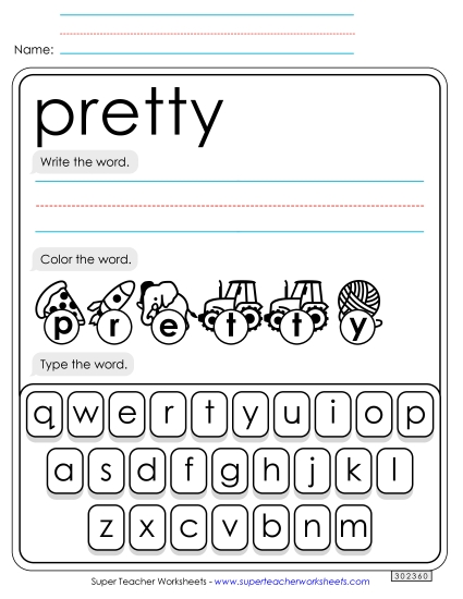 Write, Color, Type: Pretty