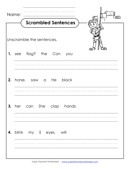 Scrambled Sentences (A-13)