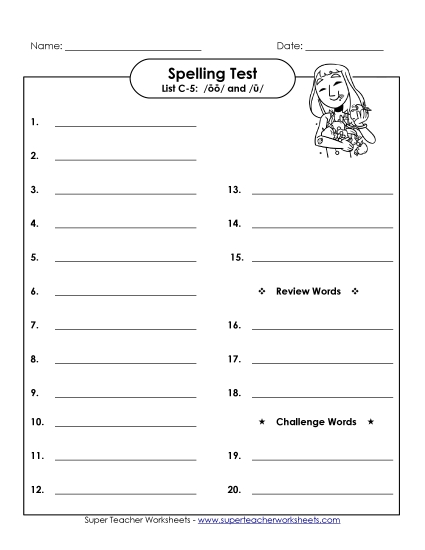 Spelling Test (C-5)