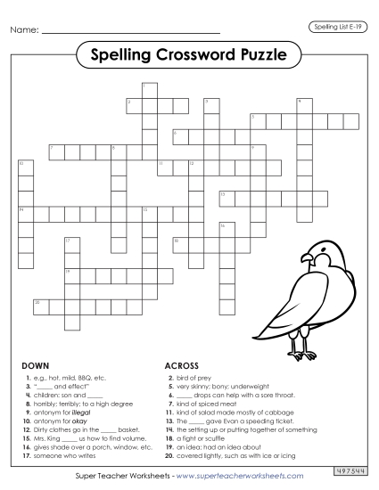 Crossword (E-19)