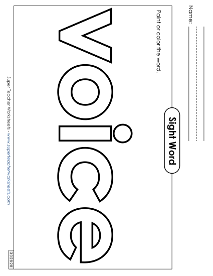 Paint or Color: Voice