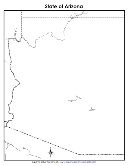Arizona: Blank Map