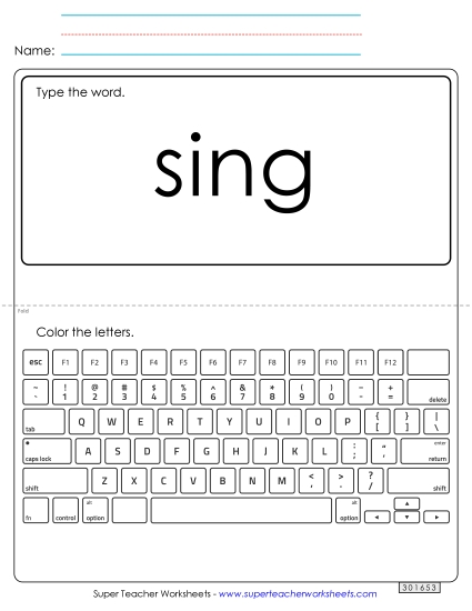 Type the Word: Sing