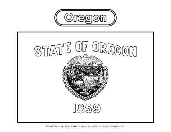 Oregon Flag Coloring Page