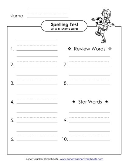 Spelling Test (A-5)
