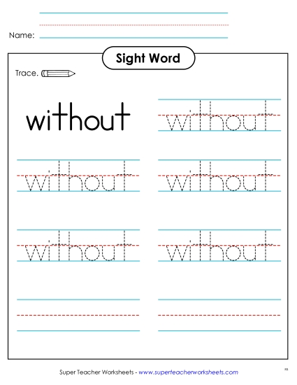 Trace the Word: Without