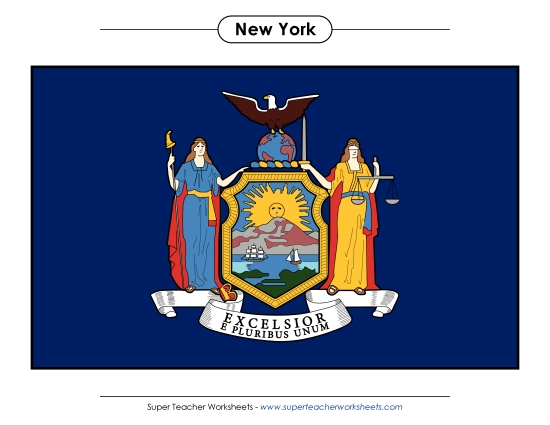 New York State Flag (Full-Color Version)