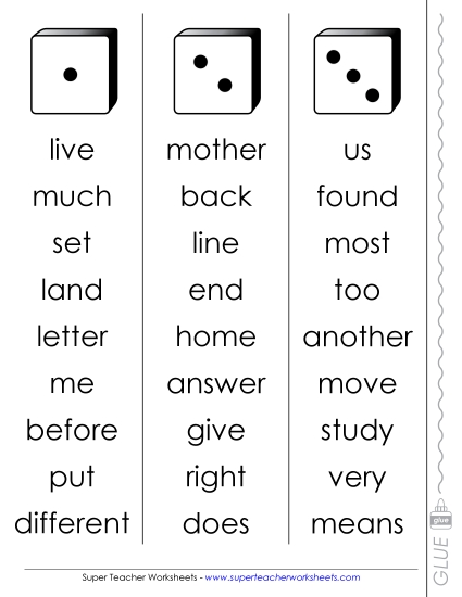 Fluency Dice Game:<br>Second Hundred, #51-100