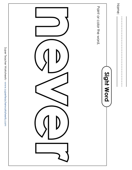 Paint or Color: Never