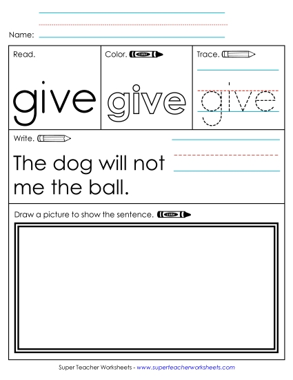 Worksheet 3: Give