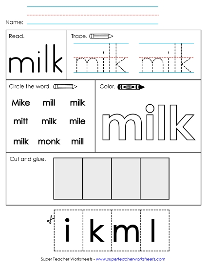 Worksheet 2: Milk