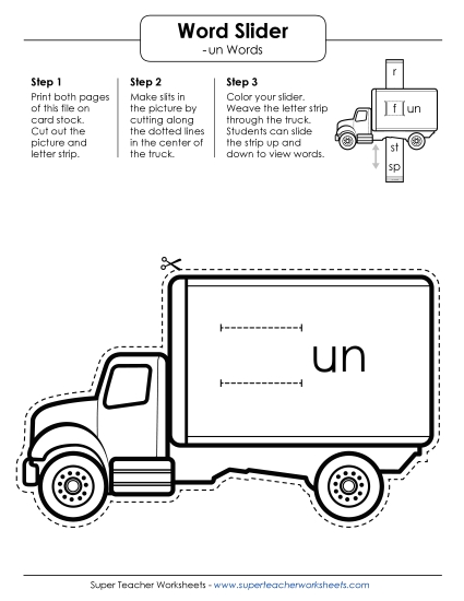 Word Slider (-un Words)