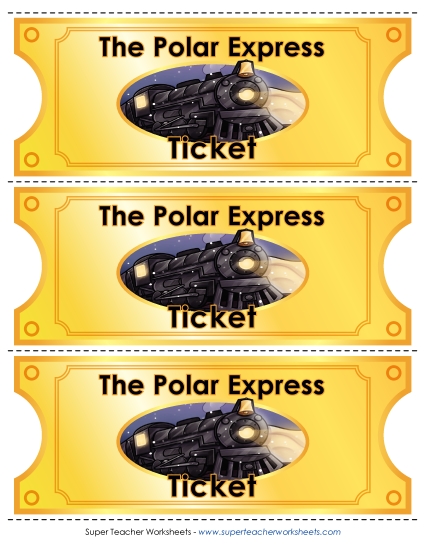 Polar Express Golden Ticket (Color)