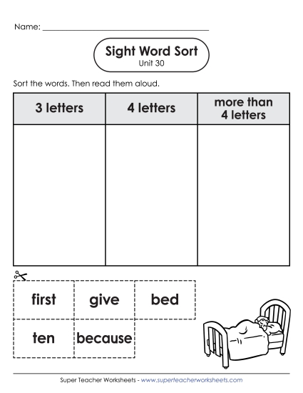 Sight Word Sort (Unit 30)