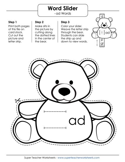 Word Slider (-ad Words)