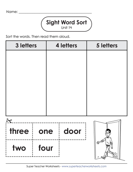 Sight Word Sort (Unit 14)