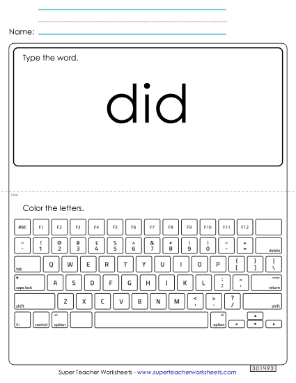 Type the Word: Did