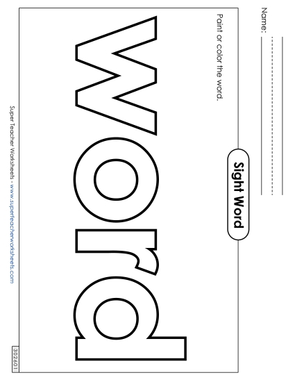 Paint or Color: Word