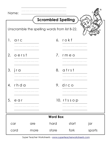 Word Unscramble (B-22)